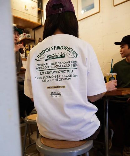 LANDER SANDWICHES×FREAK'S STORE 蘭德 聯名 大尺寸 後背印花 圓領T恤