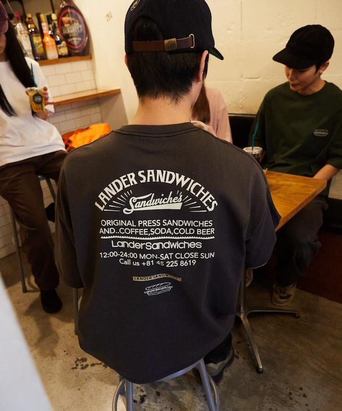 LANDER SANDWICHES×FREAK'S STORE 蘭德 聯名 大尺寸 後背印花 圓領T恤