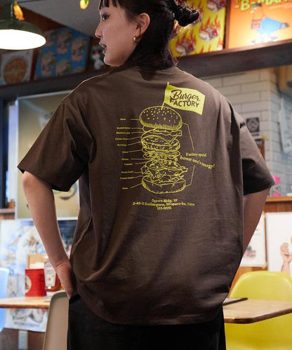 Burger Factory×FREAK'S STORE 漢堡工廠 聯名 大尺寸 後背印花 圓領T恤