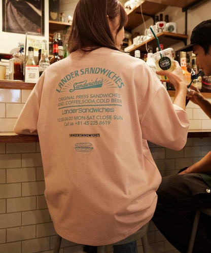 LANDER SANDWICHES×FREAK'S STORE 蘭德 聯名 大尺寸 後背印花 圓領T恤
