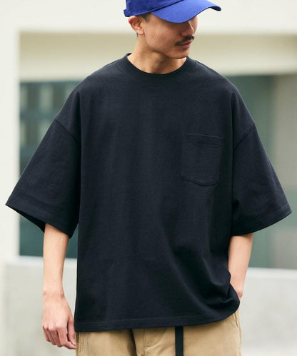 9盎司 重量級 寬鬆版 圓領 帶口袋T恤/重量級 【限定推出】