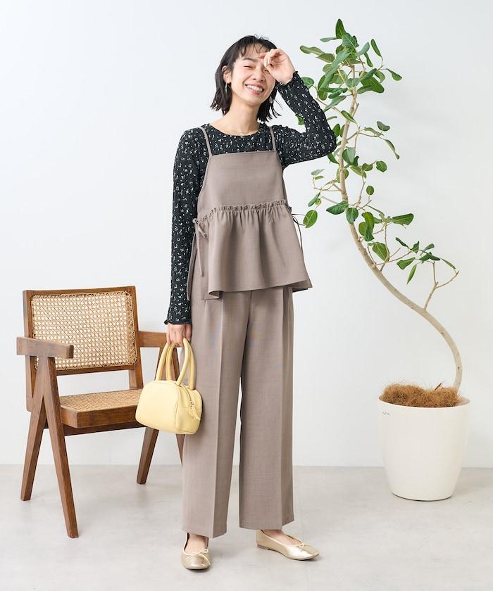 亞麻觸感 背心 套裝