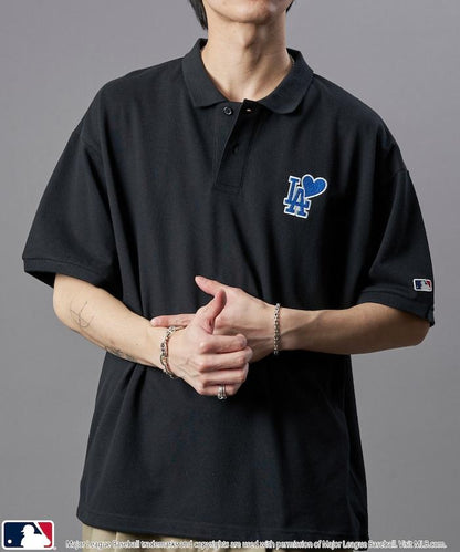 聯名 MLB 心形標誌刺繡Polo衫