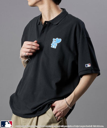 聯名 MLB 心形標誌刺繡Polo衫