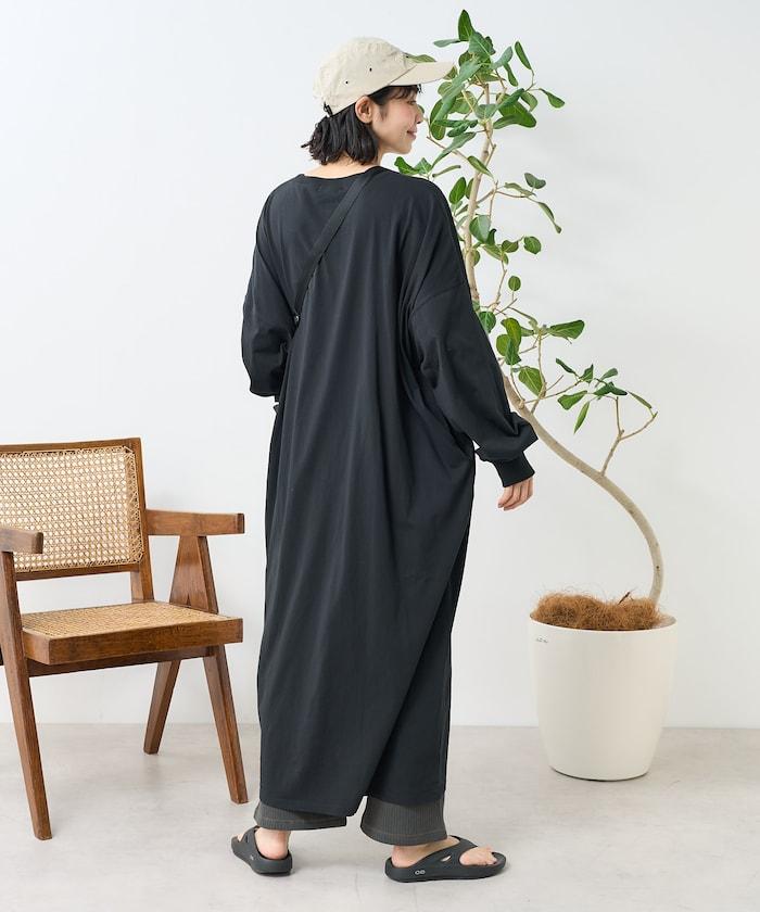 大容量剪裁連衣裙