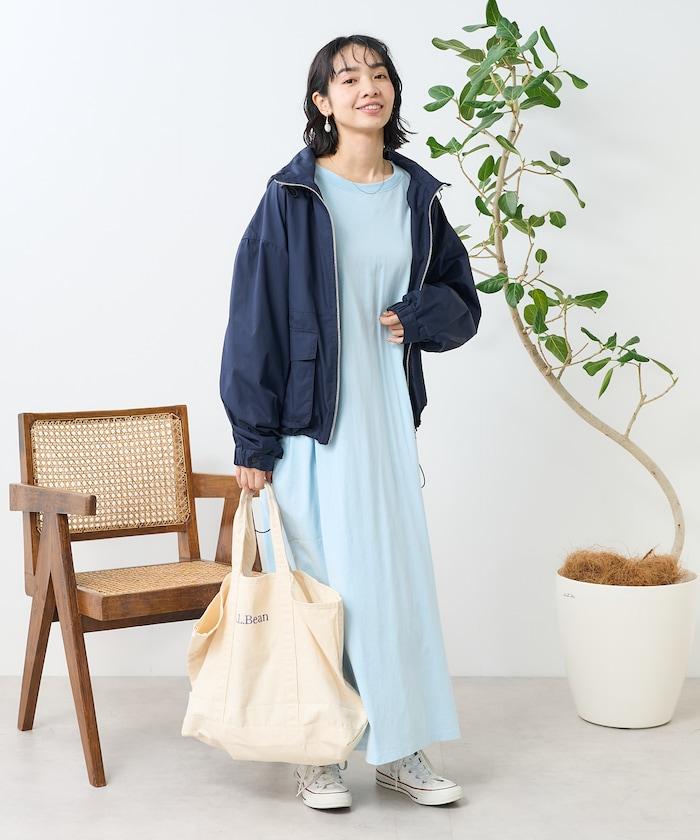 大容量剪裁連衣裙