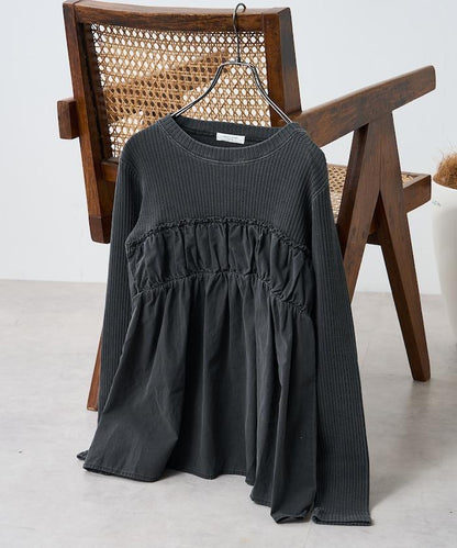 軍裝風連帽領顏料T-shirt