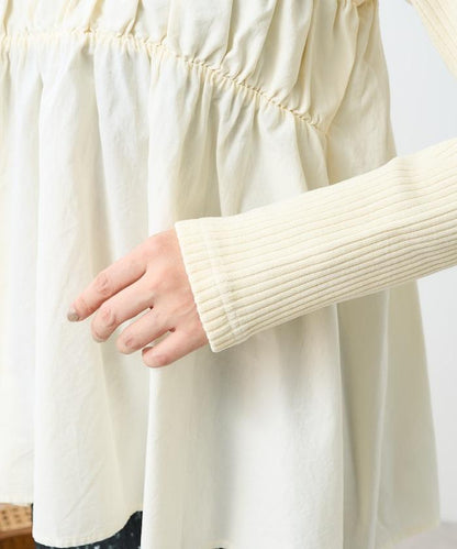 軍裝風連帽領顏料T-shirt