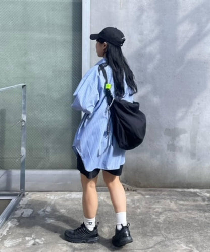 【男女通用/超輕量150克】軟尼龍單肩包