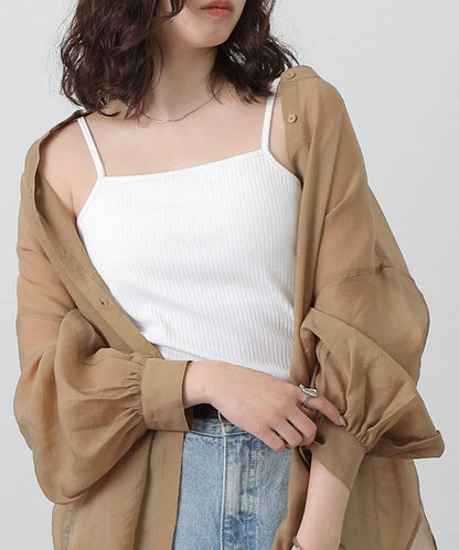 帶杯兒圓領方形吊帶背心