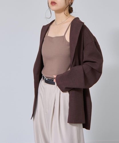 帶杯兒圓領方形吊帶背心