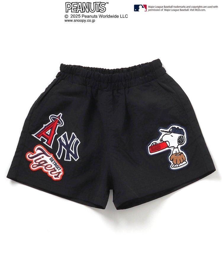 【MLB×《花生漫畫》】寬鬆半截貼布長褲 4分褲