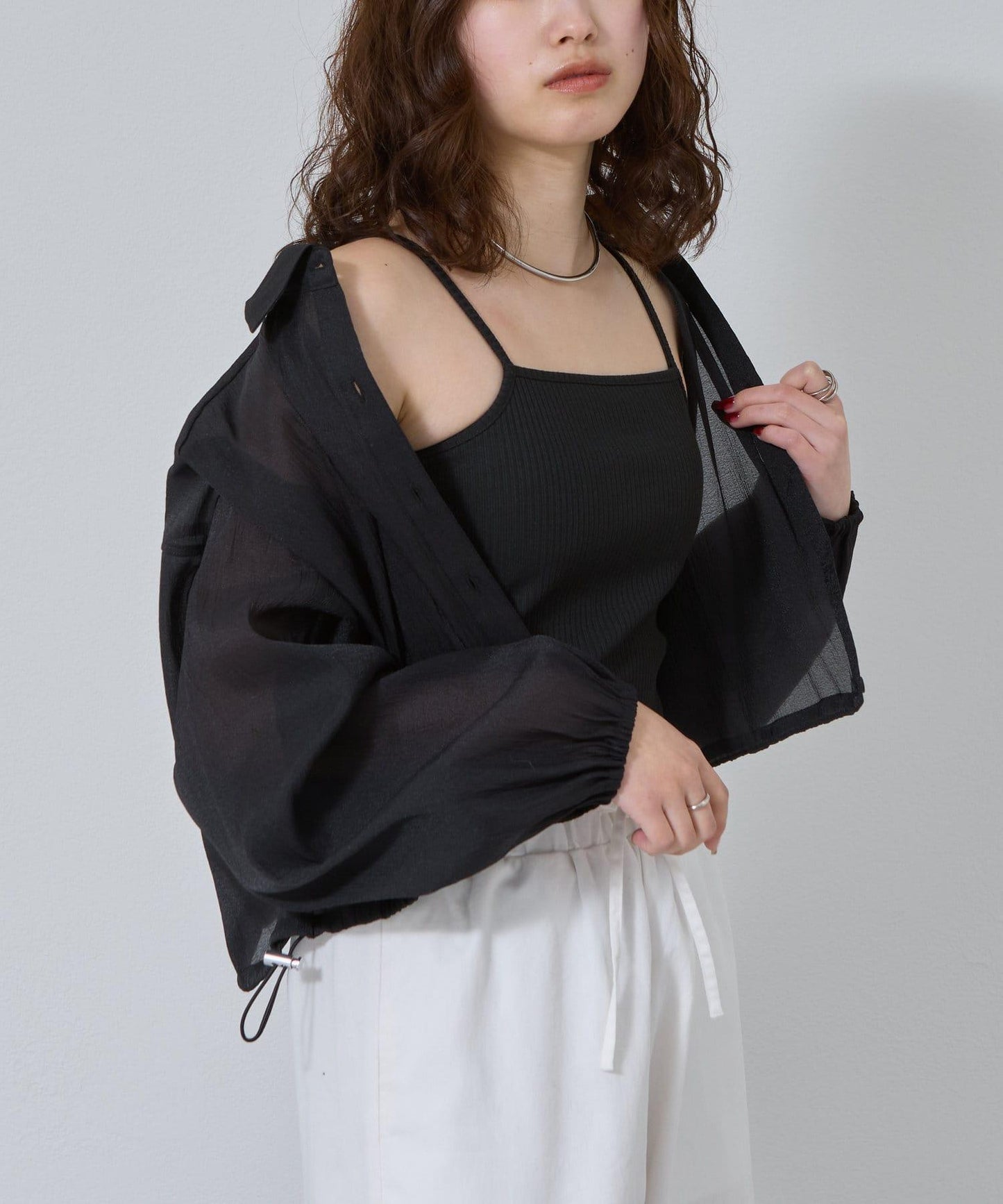 帶杯兒圓領方形吊帶背心