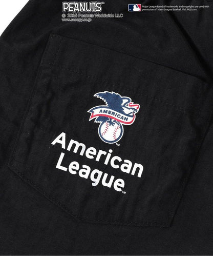 【MLB×《花生漫畫》】寬鬆半截貼布長褲 4分褲