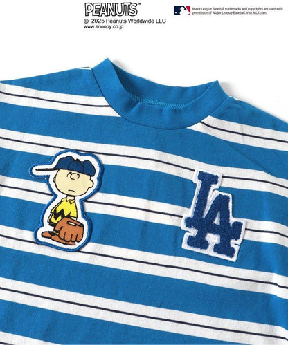 【MLB×《花生漫畫》】多色條紋長袖T恤