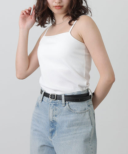 帶杯兒圓領方形吊帶背心