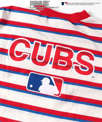 【MLB×《花生漫畫》】多色條紋長袖T恤