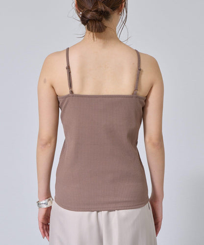 帶杯兒圓領方形吊帶背心