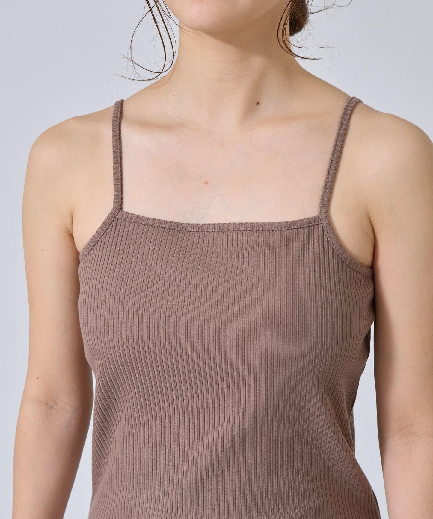 帶杯兒圓領方形吊帶背心