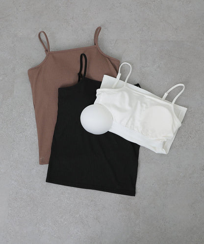 帶杯兒圓領方形吊帶背心