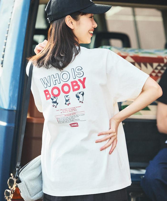 CHUMS×FREAK'S STORE/巧妙設計/印花背部 圓領 T恤 / WHO IS BOOBY