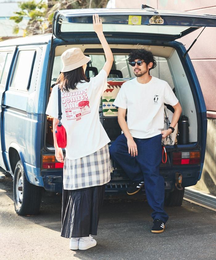 CHUMS×FREAK'S STORE/巧克力 聯名 背面印花 圓領 T恤 / 甜甜圈 俱樂部