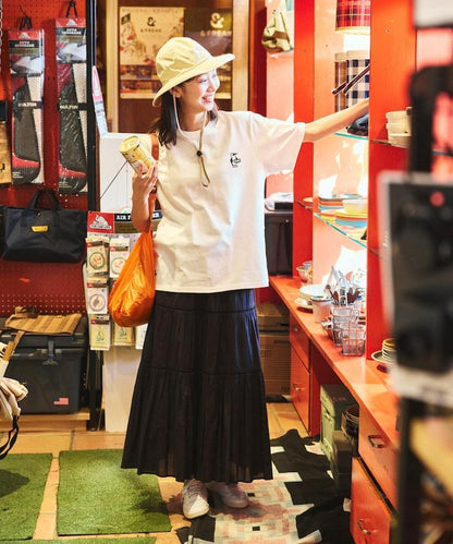 CHUMS×FREAK'S STORE 特別版 歷史 背面印花 圓領T恤