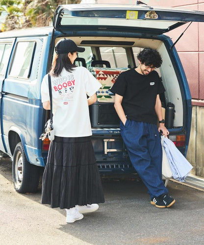 CHUMS×FREAK'S STORE/巧妙設計/印花背部 圓領 T恤 / WHO IS BOOBY