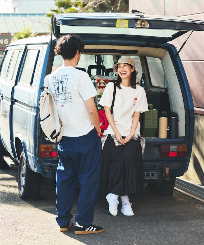 CHUMS×FREAK'S STORE/差異注 背面印花 圓領 T恤 / Hang with Booby