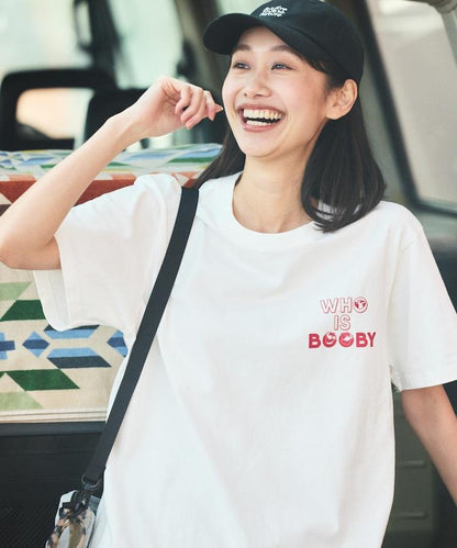 CHUMS×FREAK'S STORE/巧妙設計/印花背部 圓領 T恤 / WHO IS BOOBY