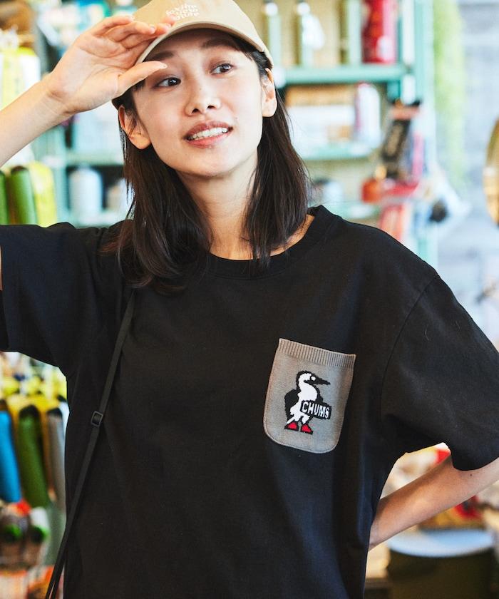 CHUMS×FREAK'S STORE 特別版 布比鳥 針織口袋 圓領 T恤