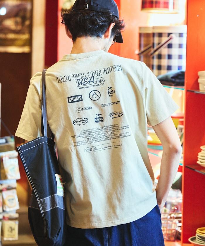 CHUMS×FREAK'S STORE 特別版 歷史 背面印花 圓領T恤