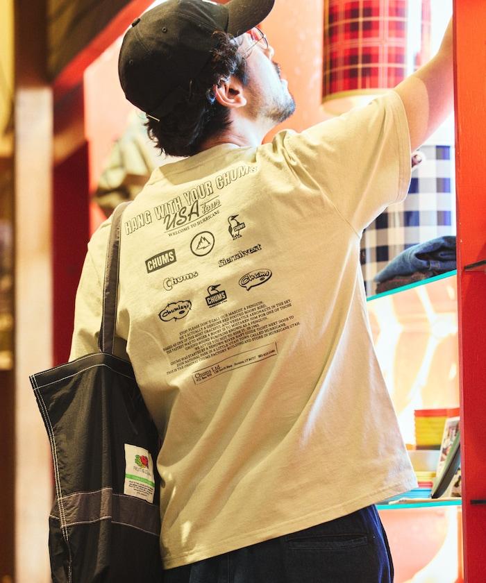 CHUMS×FREAK'S STORE 特別版 歷史 背面印花 圓領T恤