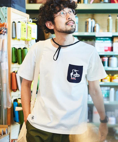 CHUMS×FREAK'S STORE 特別版 布比鳥 針織口袋 圓領 T恤