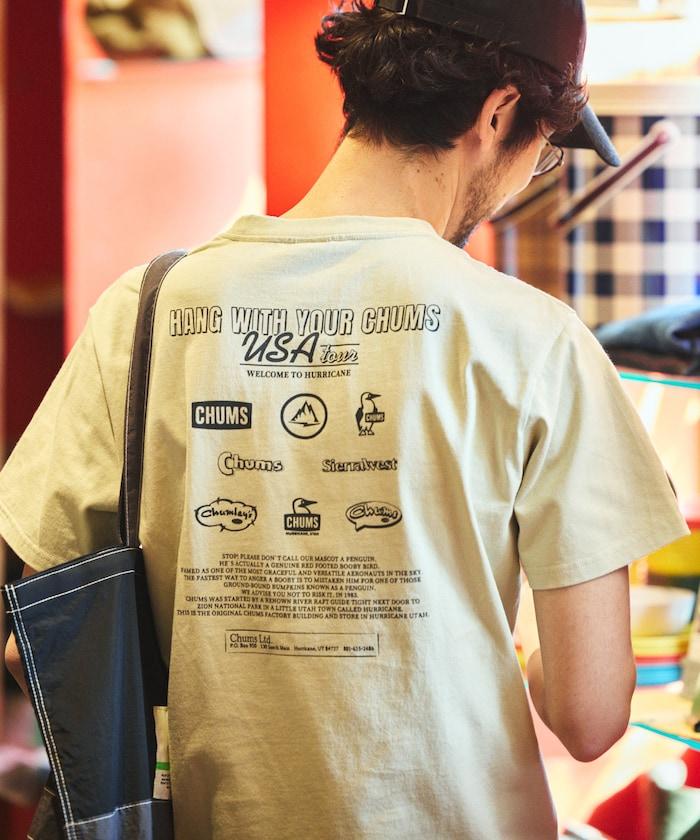 CHUMS×FREAK'S STORE 特別版 歷史 背面印花 圓領T恤