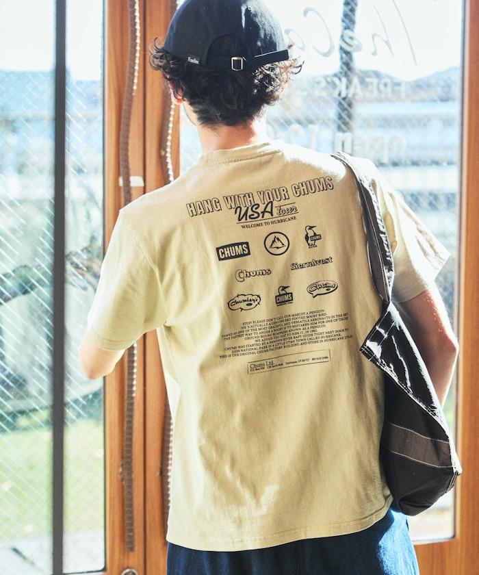 CHUMS×FREAK'S STORE 特別版 歷史 背面印花 圓領T恤