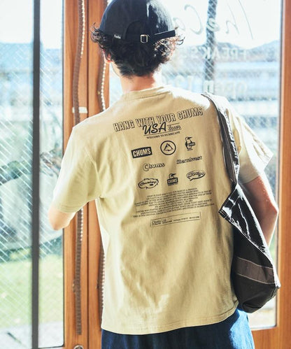 CHUMS×FREAK'S STORE 特別版 歷史 背面印花 圓領T恤