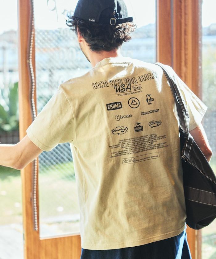CHUMS×FREAK'S STORE 特別版 歷史 背面印花 圓領T恤