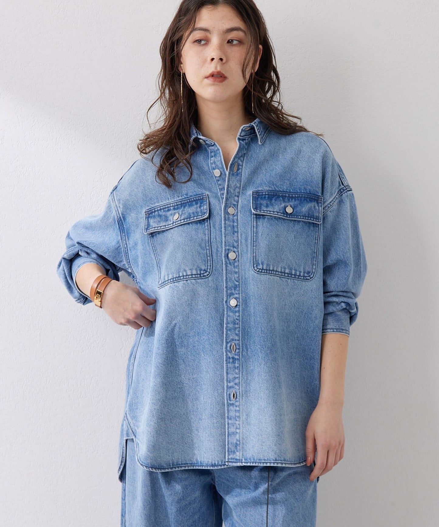 水滴牛仔襯衫