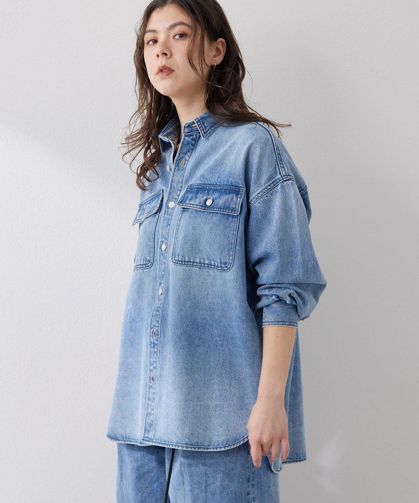 水滴牛仔襯衫
