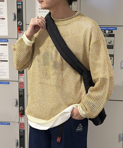 網眼針織套頭衫