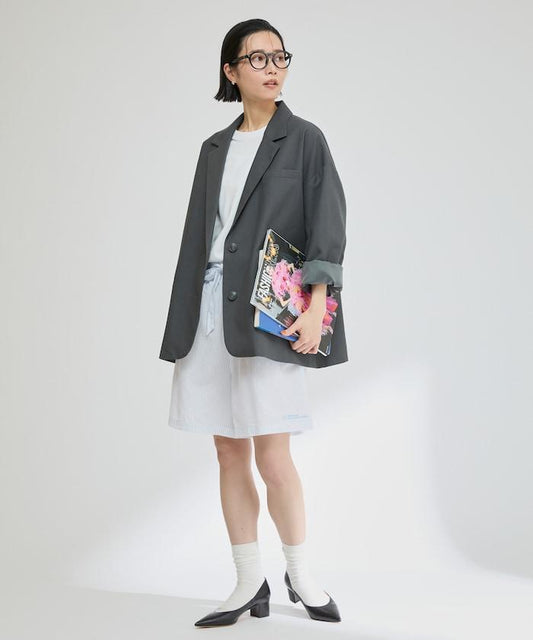 基礎logo條紋短褲