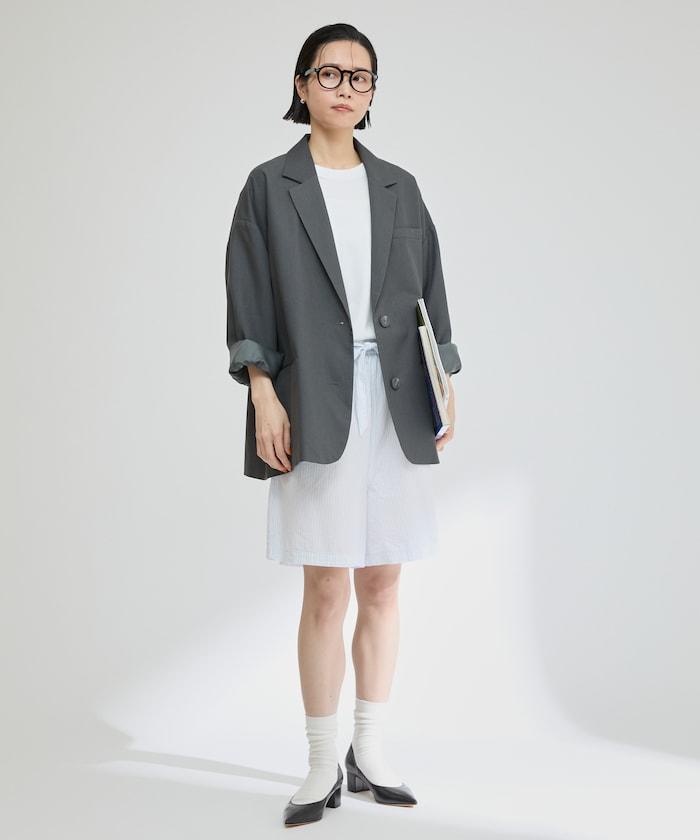 基礎logo條紋短褲
