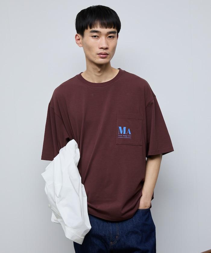 MA概念印花口袋T恤