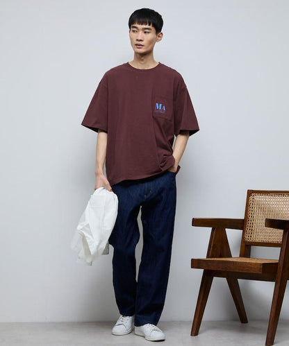 MA概念印花口袋T恤