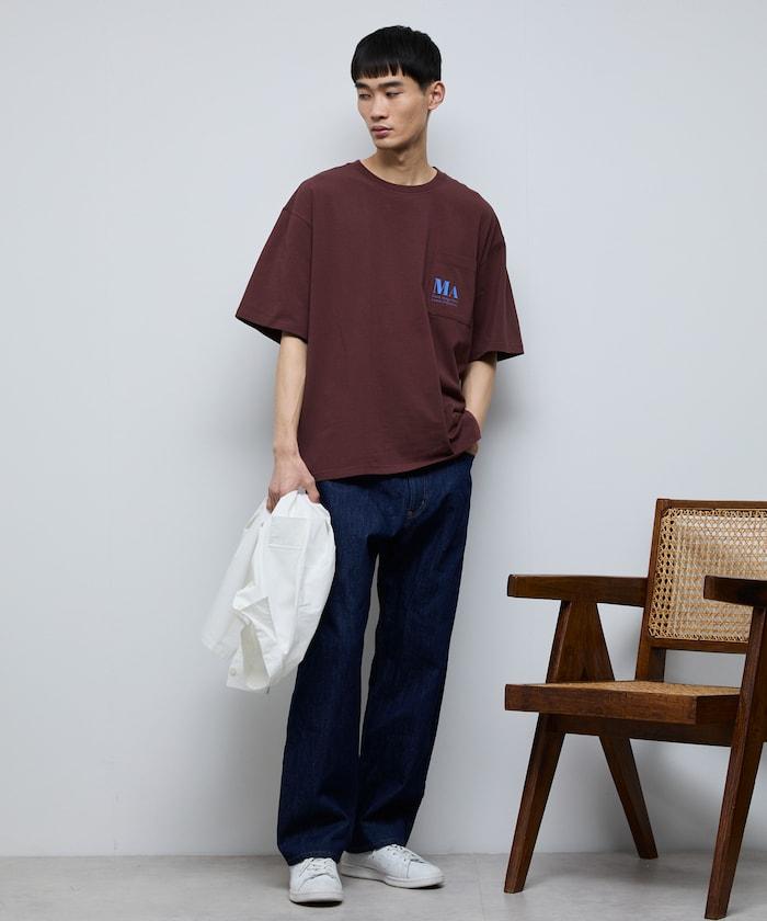 MA概念印花口袋T恤