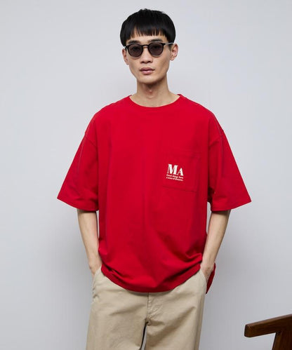 MA概念印花口袋T恤