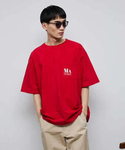 MA概念印花口袋T恤