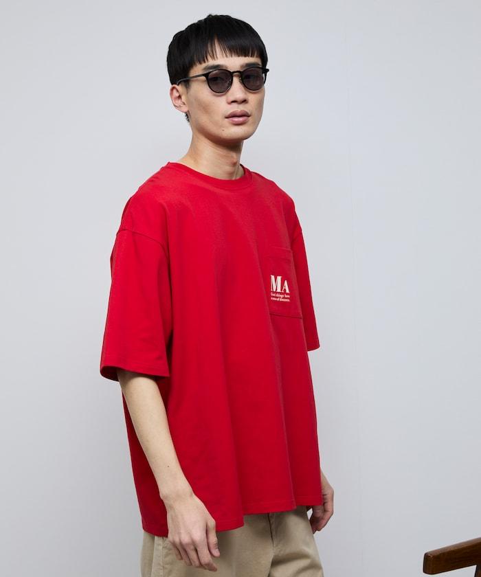 MA概念印花口袋T恤