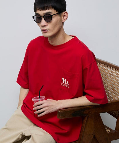 MA概念印花口袋T恤